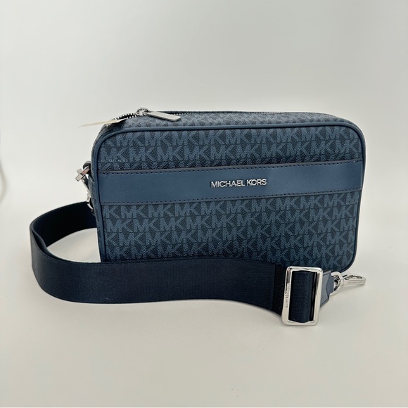 Michael Kors Large Pocket Kenly Crossbody Bag in Admiral Blue - Picture 7 of 15